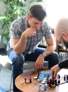 Ryan playing chess