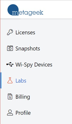 Labs sidebar on my.metageek.com