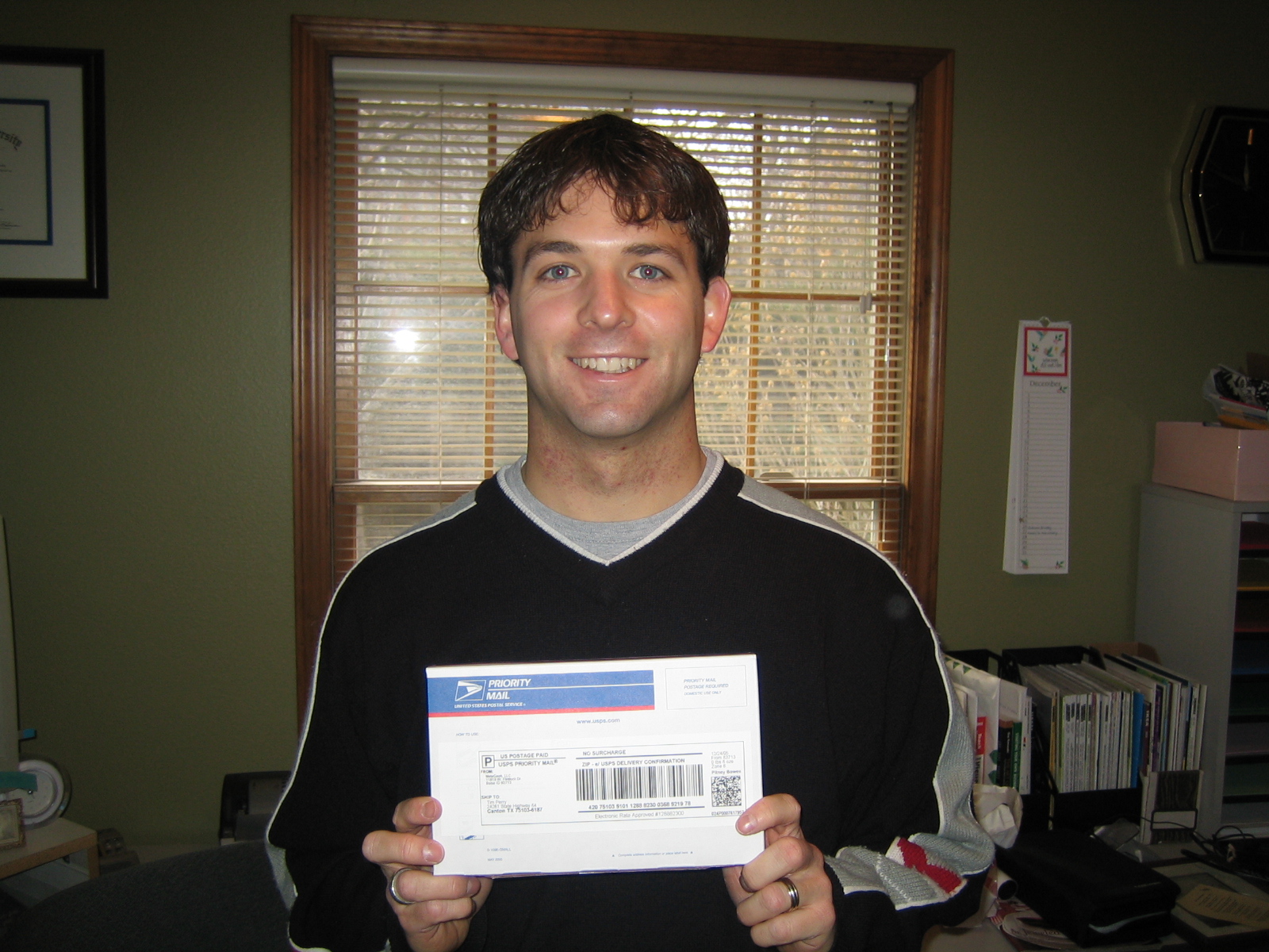 Ryan holding the first Wi-Spy shipped to a customer in 2005